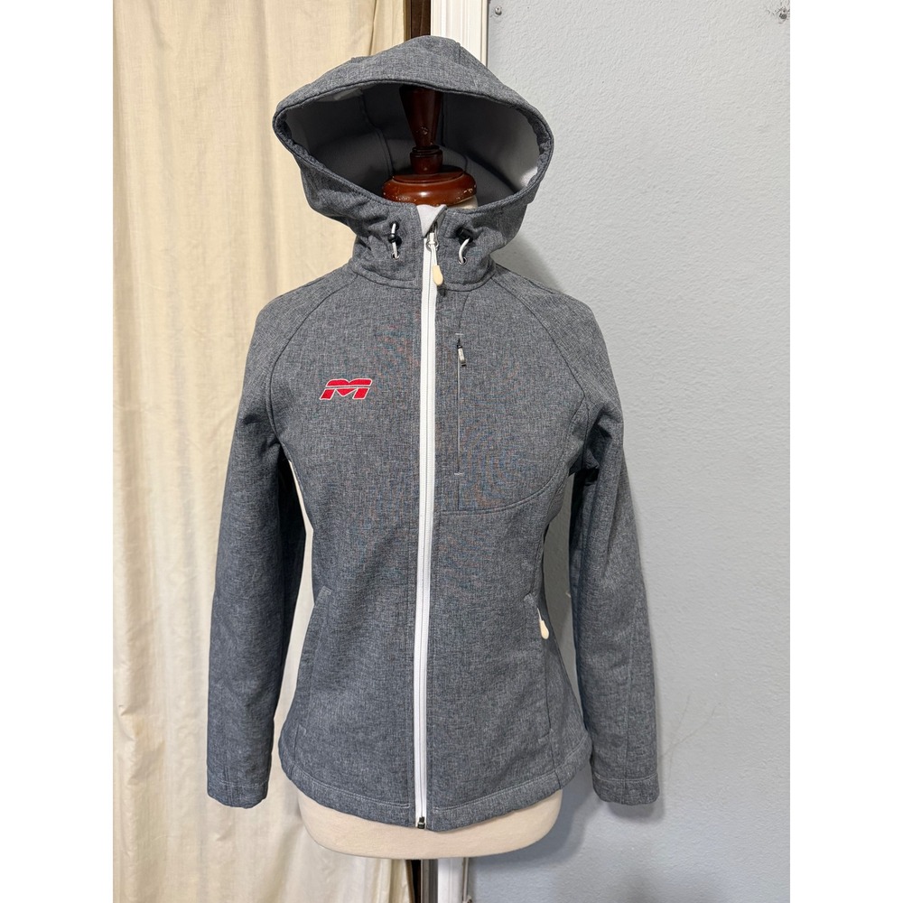 Kirkland Signature Gray Softshell Jacket S Mathison Reining Horses Hooded Gorp